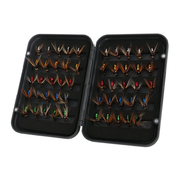 Fly Fishing Lures, Fly Fishing Bait Lifelike Simulated High Carbon Steel  Hook With Storage Box For Pond For Amateur 