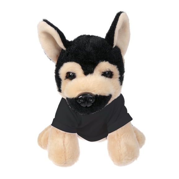 Plushland 8 Inch Floppy German Shepherd with Tee Plush Stuffed Animal Personalized Gift - Custom Text on Shirt - Great Present for Mothers Day, Valentine Day, Graduation Day, Birthday