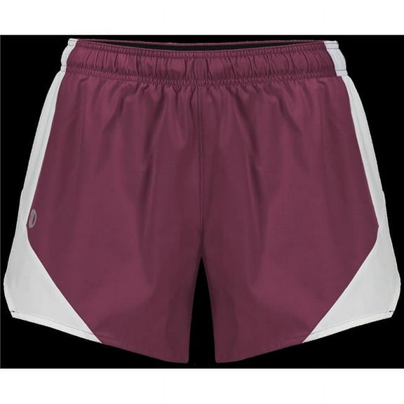 Holloway Sportswear XS Womens Olympus Shorts Maroon/White 229389