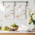 thumbnail image 3 of White Gold Modern Kitchen Towels Set of 4, Abstract Vintage Marble Geometric Absorbent Dish Towels for Kitchen, Microfiber Hand Towel, Quick Drying Tea Towel for Cleaning Decorative Dishcloths, 3 of 7