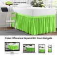 thumbnail image 4 of SGI Bedding Dorm Room Bed Skirt | Twin XL 36" Ruffled Microfiber Bed Skirt | Fade Resistant, Wrinkle Free, Anti-static, Decorative, Extra Storage Space, Clutter-Free | Parrot Green, 4 of 8