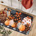 thumbnail image 2 of 1/2/3pcs Thanksgiving Farmhouse Kitchen Mat Set, Fall Pumpkin Gift Design, Flannel Non-Slip Runner Rug for Kitchen Sink, Bedroom, Living Room, Entryway, Holiday Decor, 2 of 17