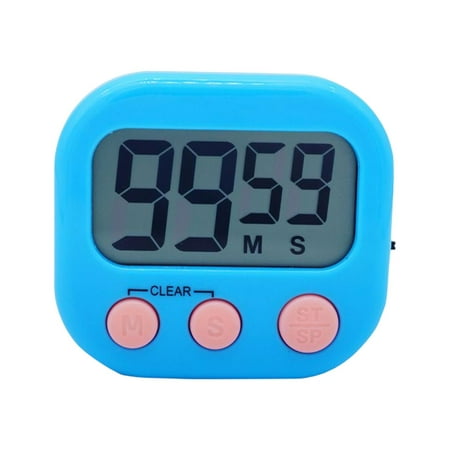 

Timer LCD Screen Loud Kitchen Timer Classroom Timer for Teachers Bathroom Baking Cooking Office Blue