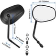 thumbnail image 3 of Espejos retrovisores Harley de 0.315 in en forma de lágrima compatibles con Harley Davidson Road King CVO Road Street Tri Glide Freewheeler Street XG500 XG750 Sportster XL883 1200 Softail Street Bob (, 3 of 5