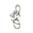thumbnail image 1 of 20 piezas de conector de colgantes con de gato de plata para joyería de hallazgos de collar de bricolaje ,3 cm Fernando Animal Charm Pendant, 1 of 5