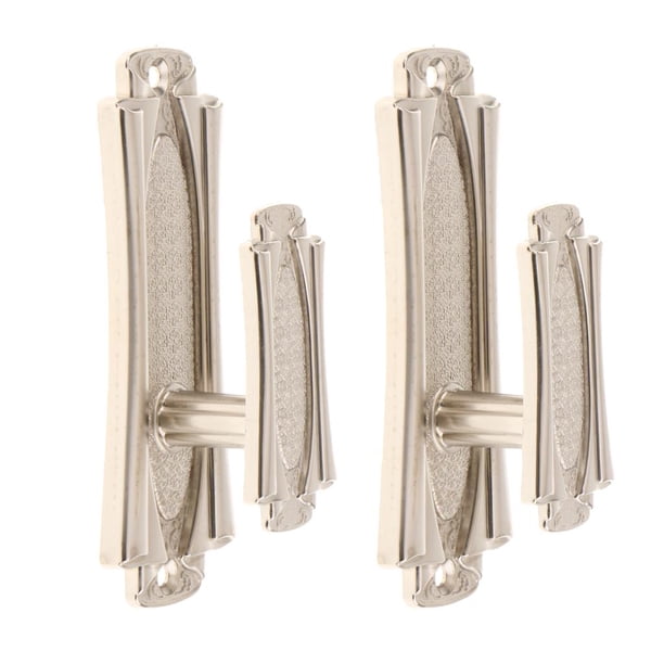 2x cortina de ventana Tieback Holdback Tie Back Percha para ropa Soporte para cortinas Decoración Plata Zulema Hojas de espalda de corbatas de cortina