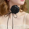 thumbnail image 1 of Gothic collar de tela de flores grandes de encaje largo collar de moda de las mujeres de tendencia en capas clásico collar de joyería Joyería de la gargantilla de las mujeres, 1 of 7