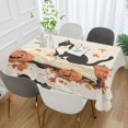 thumbnail image 2 of Yayeee Tablecloths 60" x 108" Rectangle Wrinkle Resistant Party Table Cover, Gray Cartoon Halloween Cat, 2 of 8