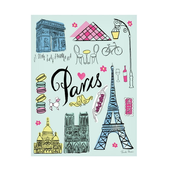 Trademark Fine Art Cityscape Canvas Art ' Travel Paris ' by Farida Zaman