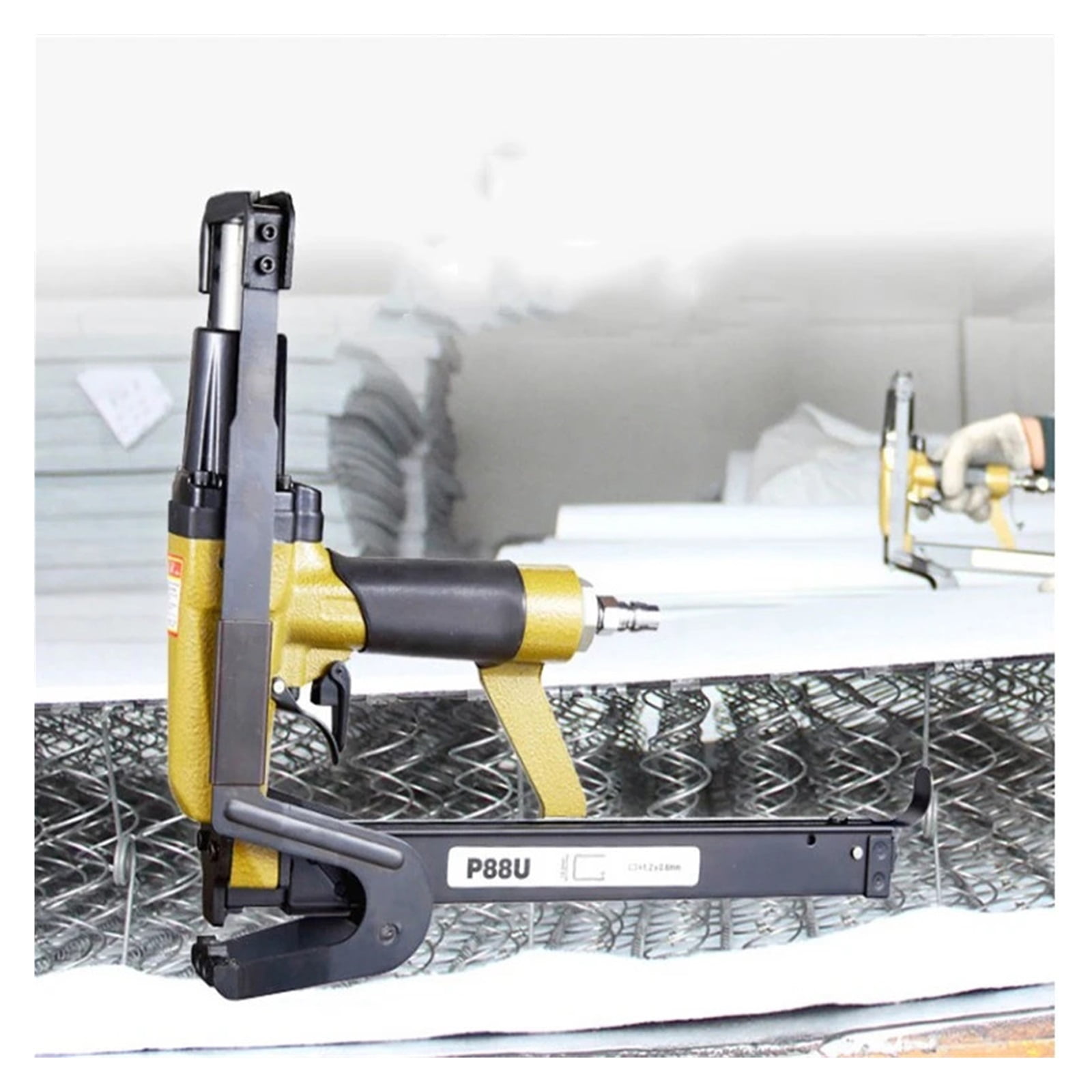 Pneumatic Nailing Gun, Brown Chip Air Nailing Gun, Sofa Cushion Cloth Blanket Woodworking Pneumatic Nail Gun Air Stapler P88U ,Power Tools