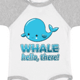 thumbnail image 4 of Inktastic Whale, Hello There Boys or Girls Baby Bodysuit, 4 of 5