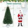 thumbnail image 3 of Costway 8 FT Christmas Tree with 1182 PVC Branch Tips 400 Warm White LED Lights Gloves, 3 of 10