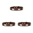 thumbnail image 3 of Justharion Stylish Collar For Dogs And Cats Durable Adjustable Buckles Comfortable Wear coffee 2.5*50cm 3Set, 3 of 6