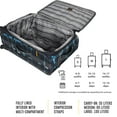 thumbnail image 4 of Lucas Designer Luggage Collection - 3 Piece Softside Expandable Ultra Lightweight Spinner Suitcase Set - Travel Set includes 20 Inch Carry On, 24 Inch & 28 Inch Checked Suitcases (Old School Navy), 4 of 6