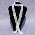 thumbnail image 6 of Fvsianol Rhinestone Embellished Tie Hollow Out Tie Men Tie Long Adjustable Hollow Out Exquisite Lightweight Dance Stage Show Performance Necktie, 6 of 7