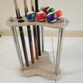 thumbnail image 5 of Soporte de billar de pie Soporte de billar triangular vertical de 12 agujeros Soporte de exhibición de billar Soporte de billar de almacenamiento Ball Hall, 5 of 5