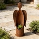 thumbnail image 5 of Maceta de Metal, Jardinera Marrón con Soporte, Portavelas, Centro de Mesa Rústico, 25 x 10.5 cm para Decoración del Hogar, Mesa, Estantería, 5 of 7