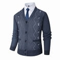 thumbnail image 4 of COSFO Vintage Mens Winter Jacket Casual Knitted Sweater Jacket with Pockets Loose Fit Long Sleeve V Neck Button Down Coats for Men, 4 of 4