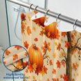 thumbnail image 3 of Thanksgiving Fall Harvest Shower Curtain Set, 72" x 72" Waterproof Polyester Bathroom Curtain with 12 Hooks, Rustic Farmhouse Pumpkin And Maple Leaves Vintage Home Decor for Restroom, 3 of 7
