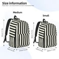 thumbnail image 3 of KLL Black And White Thick Stripes Print Travel Laptop Backpack - College Backpack Business Work Bag Nurse Bag Casual Daypack for Weekender Business Hiking -Medium, 3 of 6