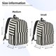 thumbnail image 2 of Easygdp Black And White Thick Stripes Mochila de Lona Resistente para Laptop, Compatible con Laptops de 15 a 17 pulgadas, Ideal para Escuela, Trabajo y Viajes-Small, 2 of 5