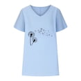 thumbnail image 4 of Womens Summer Tops V Neck Womens Blouses Casual Clearance Tshirts Shirts Graphic Clearance, 4 of 4