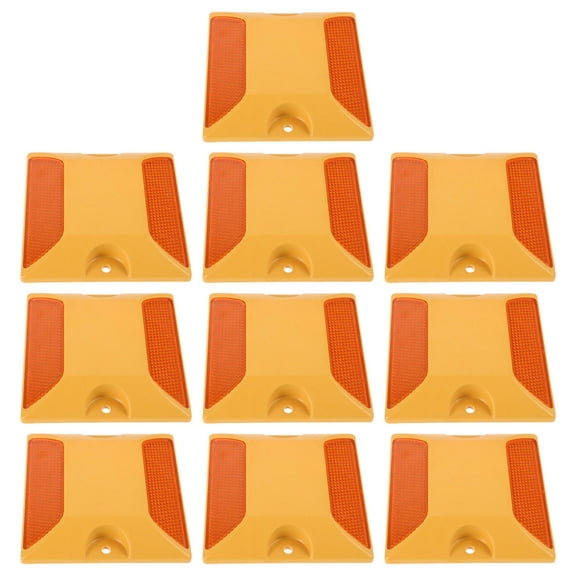 WHAMVOX 10 Pcs Traffic Facilities Laid 9.90X9.90X1.70CM Yellow