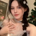 thumbnail image 6 of Weflink 6Pcs Rhinestones Snowflake Hair Pin Pearls Embellished Clip For Special Occasion, 6 of 20
