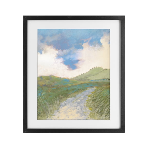 Stupell Industries Farmhouse Windy Path Impression Black Framed Print Under Glass, 13 x 16, by Dan Meneely