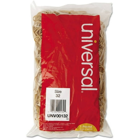 - (3 Pack) Universal Rubber Bands, Size 32, 3 x 1/8, 820 Bands/1lb Pack -UNV00132
