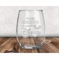 thumbnail image 3 of Vaso de vino sin tallo grabado | Inspirado en Disney | Mickey Mouse | Fan de Minnie Mouse | Divertido Cumpleaños |, 3 of 3