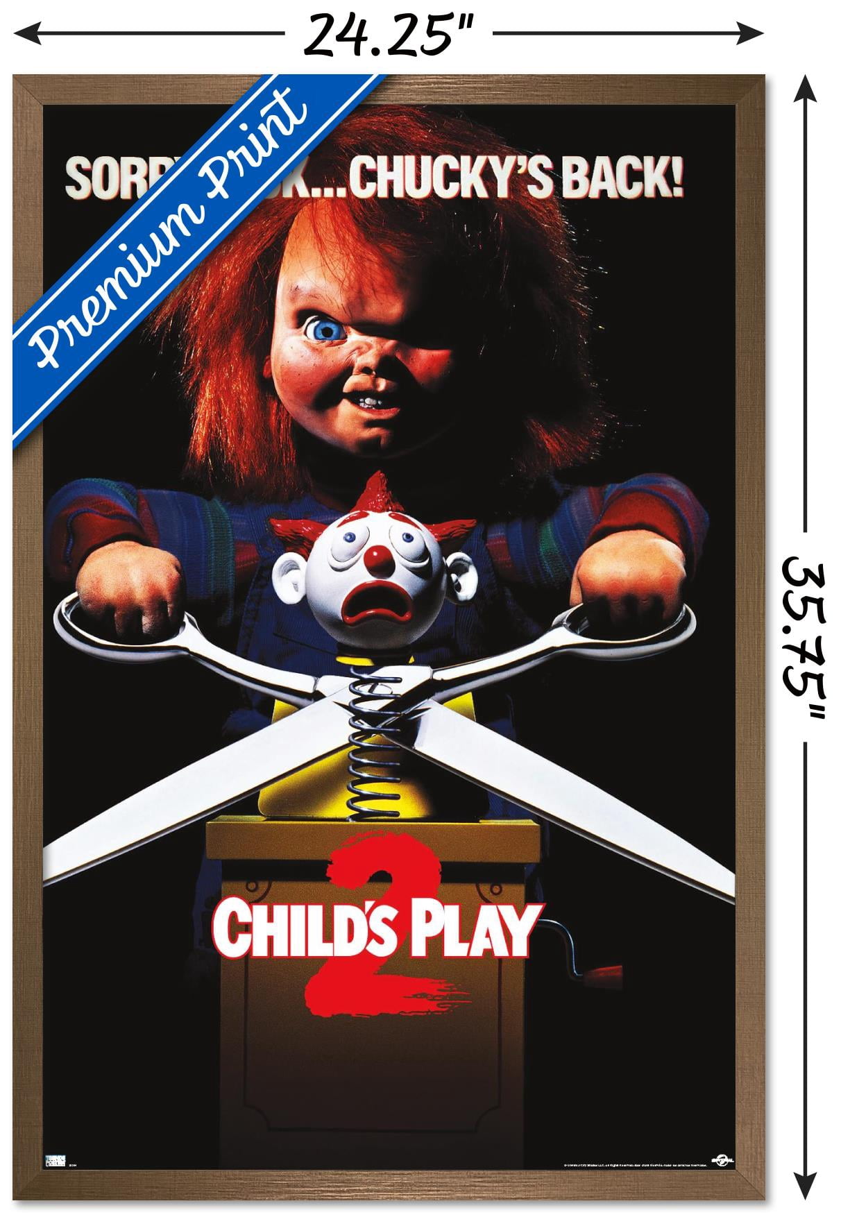 Child's Play 2 - One Sheet Wall Poster, 22.375" x 34" Framed