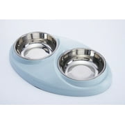 Myles Shine Cat Stainless Steel Bowl – No Spill Raised Cat Puppy Bowls - Elevated Eating Feeding – Double Dogs and Cat Bowls Stainless Steel – Easy to Clean – Removable Stainless-Steel Bowls