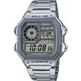 thumbnail image 1 of Reloj Casio Ae1200 Metal Mapa Mundial Full Correa Plateado Bisel Plateado Fondo Gris, 1 of 7