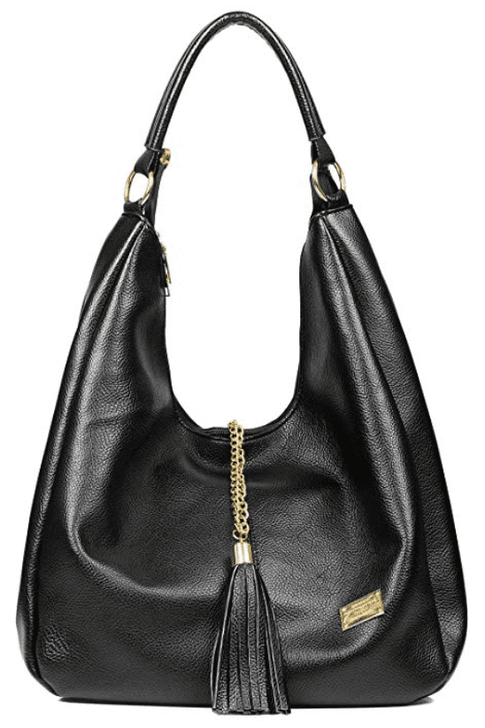 Womens Designer Soft Faux Leather 2 in 1 Shopper Hobo Tote Shoulder Handbag Bag 