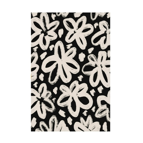 Canvas Wall Art - Treechild 'Giant Beige Flower Pattern' Wall Art for Living Room, Bedroom, or Office D?cor by Trademark Fine Art - 12 x 19 Inches