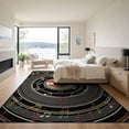 thumbnail image 3 of ODIKA Disc Album Record Shaped Concentric Rings Musical Motifs Music for Master Suite, California King, Under Bed, Foldable Easy Care, 3 of 7
