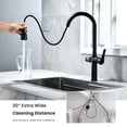 thumbnail image 4 of APPASO 3-in-1 Black Kitchen Faucet with RO Water Compatibility – 3 Way Sink Faucet with Pull Down Sprayer (3 Modes), High Arc Single Handle, Without Water Filtration Device, 4 of 10