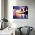 thumbnail image 4 of Orinice Tropical Sunset (Palm Trees Over Water) Art Poster Print   20x16in, 4 of 6