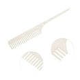 thumbnail image 3 of Unique Bargains 1 Pc Simple Vintage Rat Tail Comb Colorful White Imitation Acetic Acid, 3 of 6