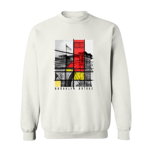 Brooklyn Bridge, Design Sweatshirt Men -Image by Shutterstock, Male Large