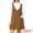 Brown, variant on DARING DIVA Women's Corduroy Deep V Neck Casual Mini Pinafore Dresses XS Brown