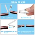 thumbnail image 4 of Unique Bargains 6.4x5mm Kayak Paddle Snaps, Hollow Button Single Pin Lock Tube Spring Clips for Tent Pole, 10 Pack, 4 of 6