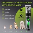 thumbnail image 4 of Cordless Dog Clippers Professional Pet Trimmer Low Noise 2-Speed Grooming Kit for Thick Hair, 4 of 6