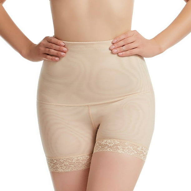 PEASKJP Women's Firm Control Shapewear Tummy Control Shapewear Mid-Thigh  Seamless Full Body Shaper, Beige M 