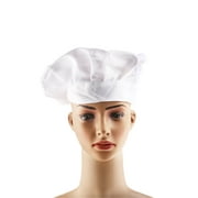 Gongxipen Durable Round-top Unisex Kitchener Hat Chef Cook for Resturant /Party /Cooking /BBQ (White)