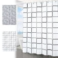 thumbnail image 1 of Rideau de Douche à Moins de 5! Rideau de Douche en Polyester CQCYD, Rideau de Salle de Bain Moderne Hydrofuge avec Crochets, Ensemble de Rideaux de Bain Sans Perçage, 1 of 9