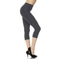 thumbnail image 3 of Kuda Moda 2-Pack Capri Leggings For Women 3 inch Wide Waistband Yoga Sports Ultra Soft Capri Legging Pants (XL/2XL), 3 of 7