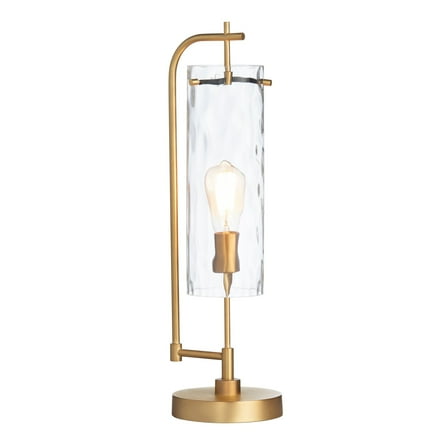 Crestview Collection Lullisto Metal Table Lamp with Glass Shade