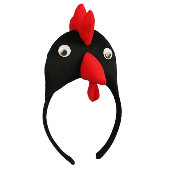UNTERING Headband Hairband Funny Photo Booth Cartoon Rooster Headband Party Headpiece Padded Headband for Music Festivals